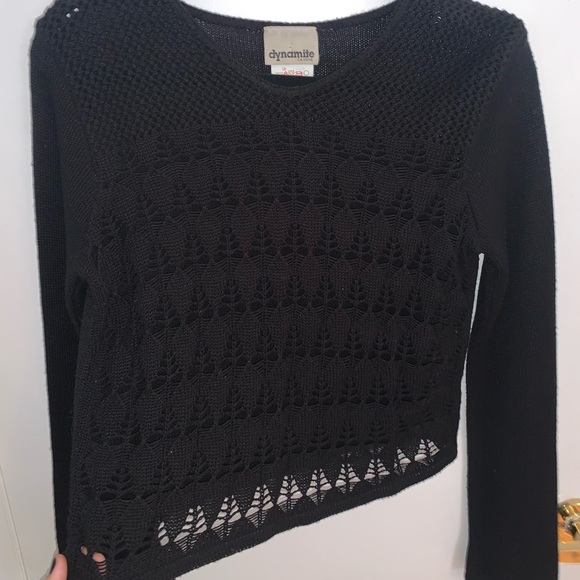 [M]👚Dynamite - Crotchet black sweater - Picture 1 of 7